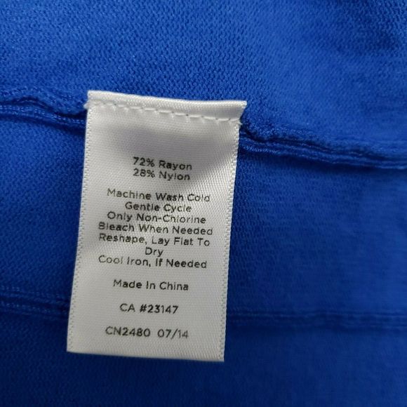 Talbots a-line sweater swing dress sz MP blue - Picture 7 of 7